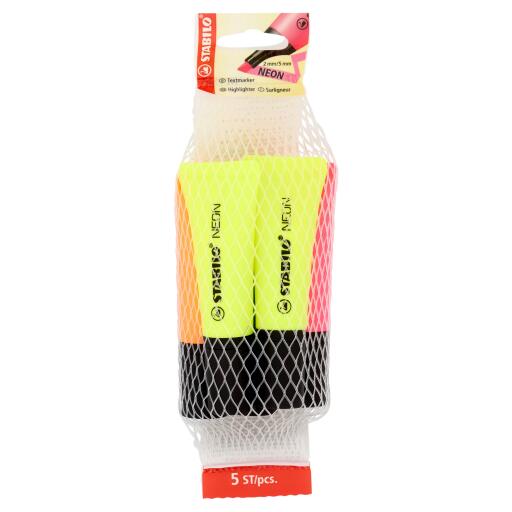 5 evidenziatori neon assortiti Stabilo