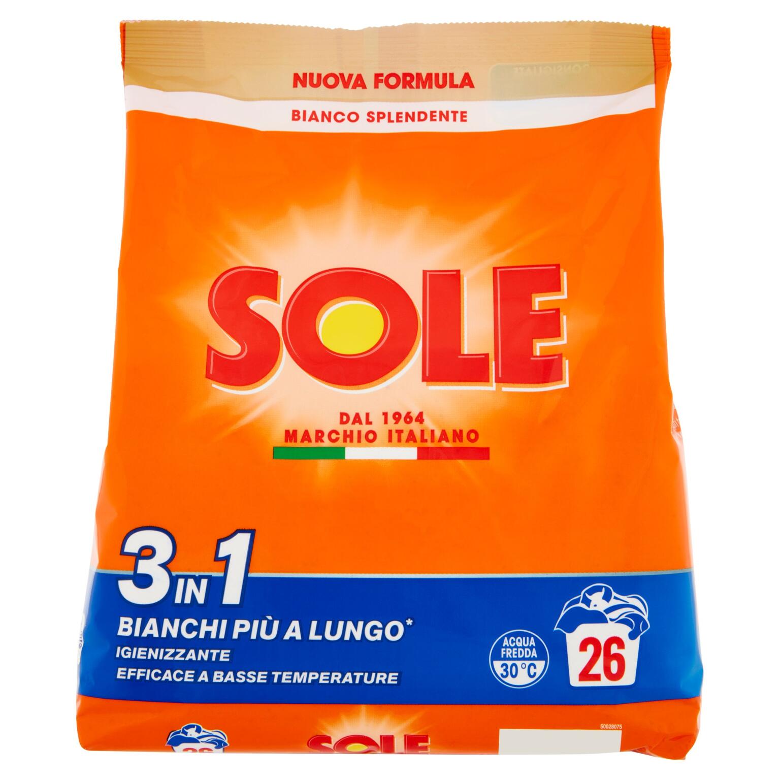 Detersivo Sole polvere splendente 26 lavaggi