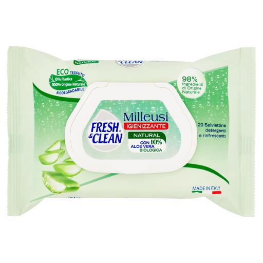 Salviettine milleusi 20 pezzi Fresh&Clean