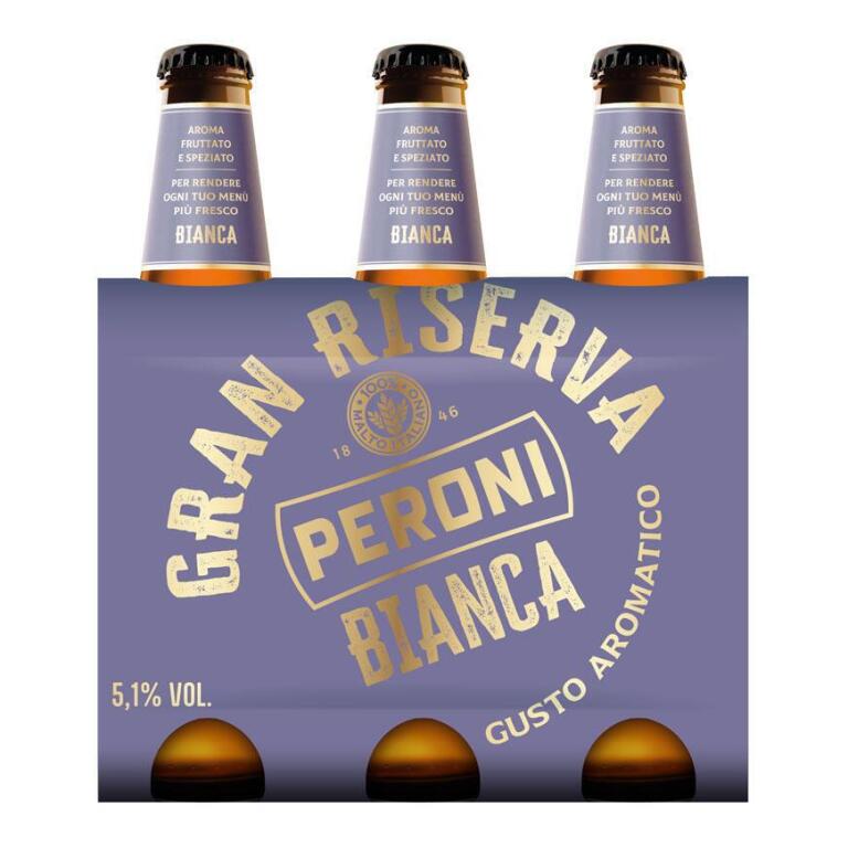 Birra Peroni Gran riserva bianca 3x33cl, bottiglia