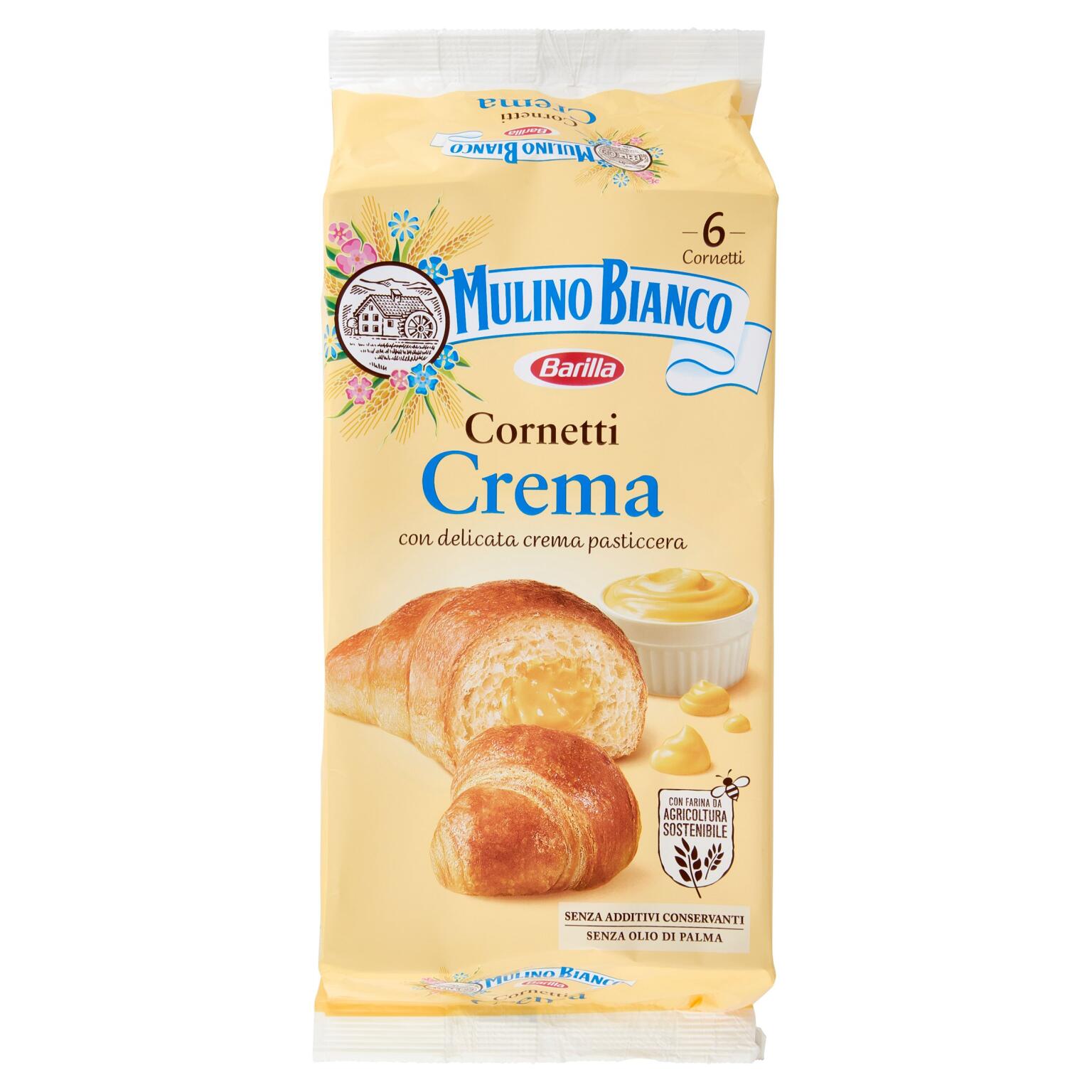 Cornetti alla crema 6 pezzi 300g Mulino Bianco