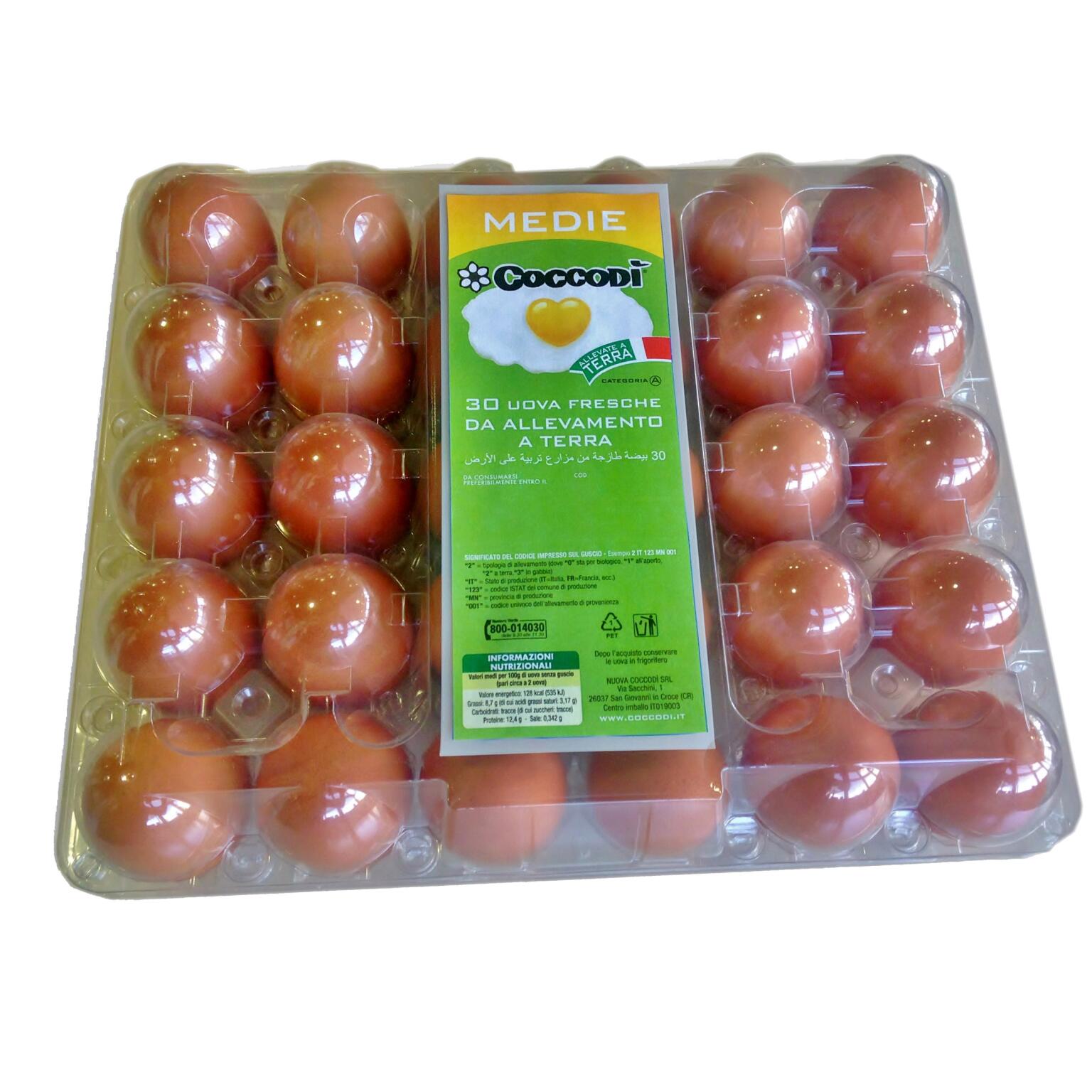 Uova da allevamento a terra cat.A medie x30