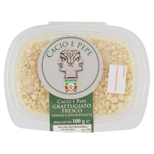 Cacio e pepe grattugiato in vaschetta 100g