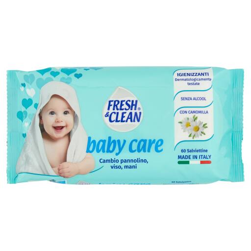 Salviettine Fresh&Clean Baby Care 60pezzi igienizzanti