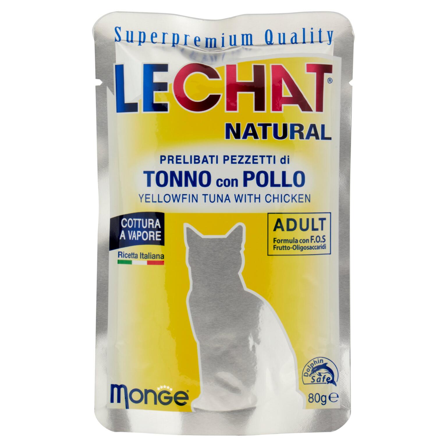 Lechat natural tonno con pollo 80g