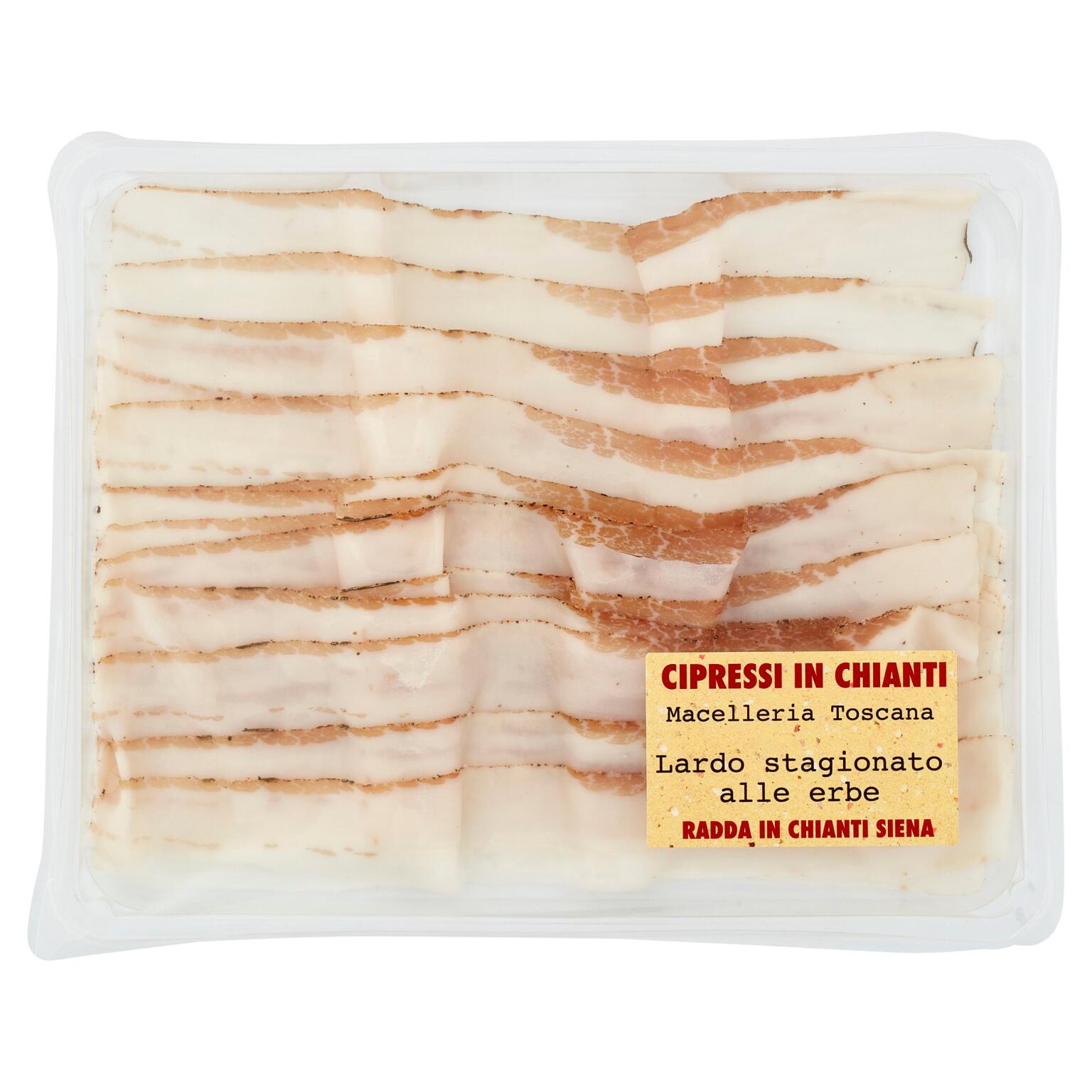 Lardo stagionato alle erbe 100g Cipressi in Chianti Macelleria Toscana