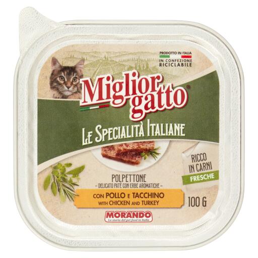 Migliorgatto Patè Pollo/Tacchino 100g Specialità Italiane