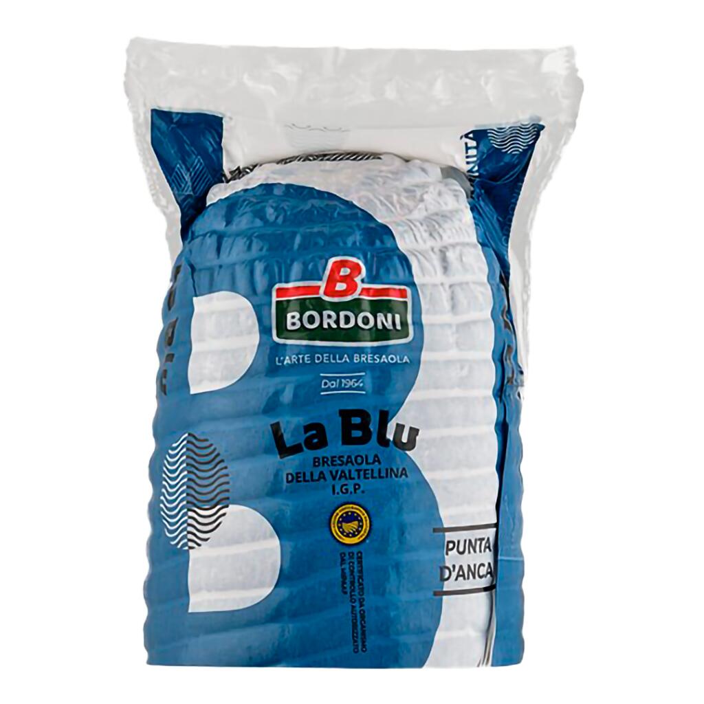 Bresaola della Valtellina IGP punta d'anca a metà sottovuoto Bordoni