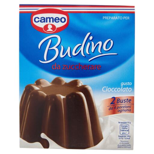 Preparato per budino cioccolato da zuccherare 2 buste 4 porzioni 96g Cameo