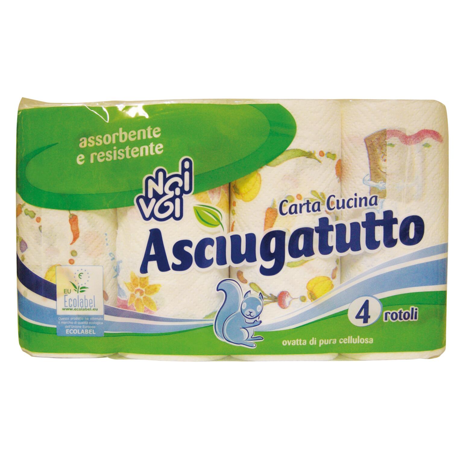 Asciugatutto 4 rotoli ecolabel Noi&Voi