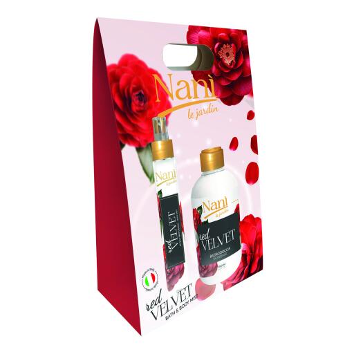 Duo Nanì Le Jardin Red Velvet bagno doccia e acqua profumata