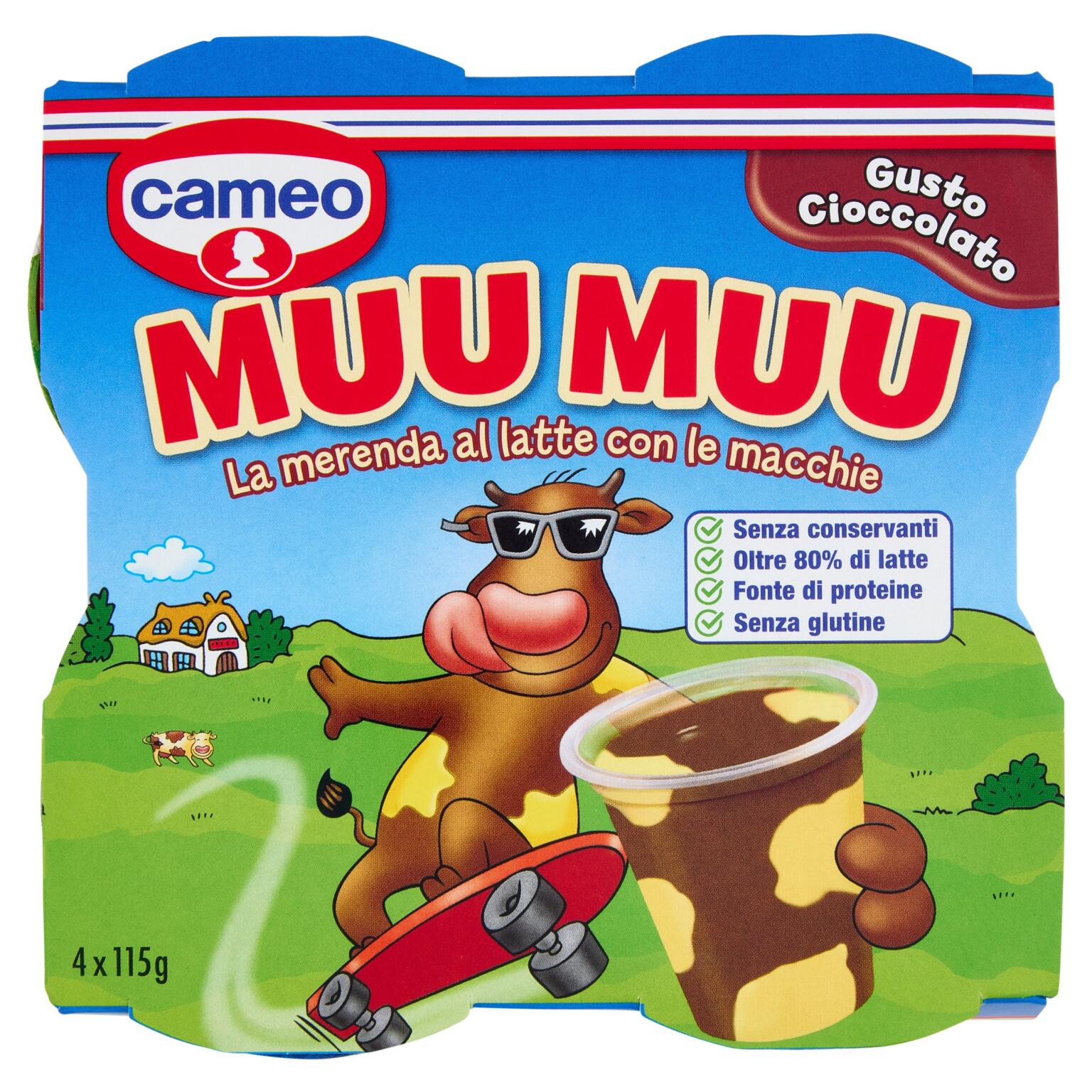 Muu Muu Budino al Cioccolato 4x115g Cameo