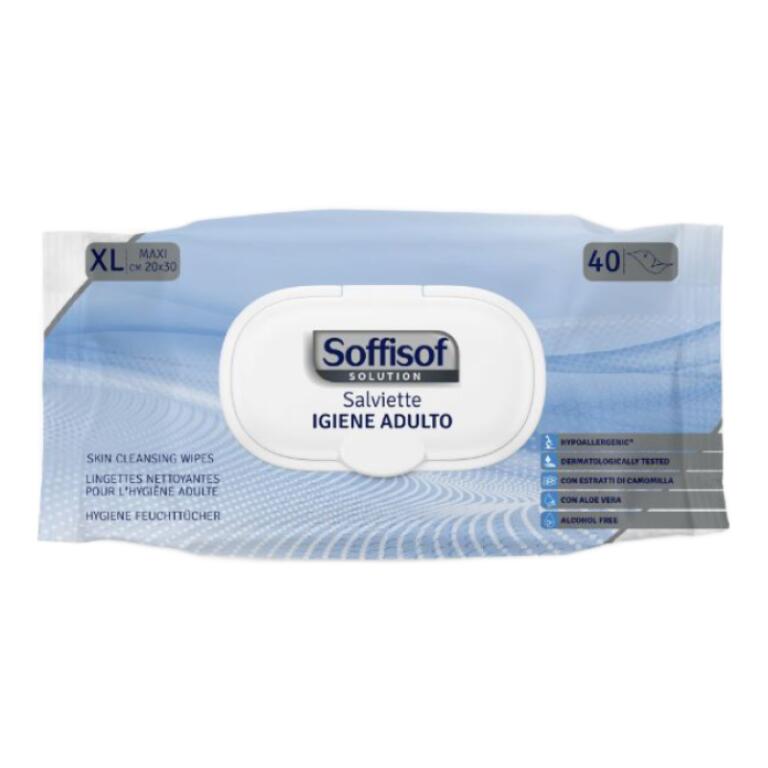 Salviettine igiene adulto Soffisof 40pz