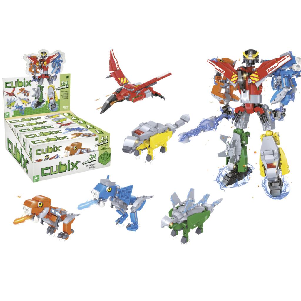 Costruzioni cubix dinosauro/traxfigure 5 in 1