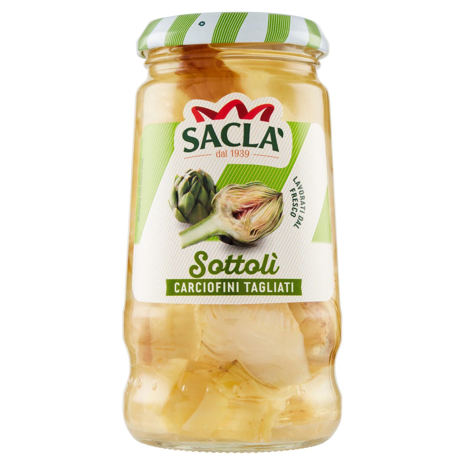 Carciofi tagliati in olio di semi di girasole 285g Saclà