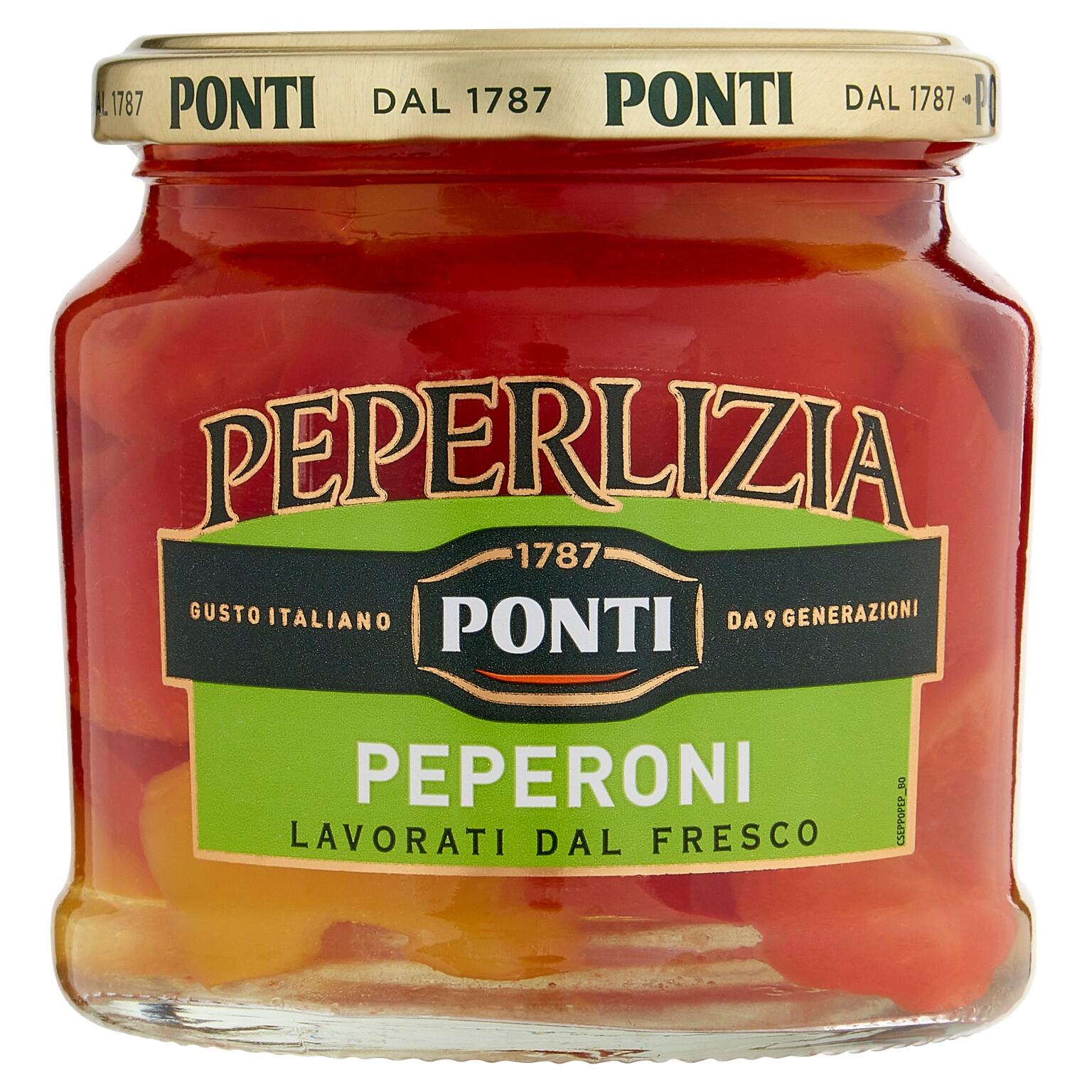 Peperoni peperlizia agrodolce con olio di semi di girasole 350g Ponti