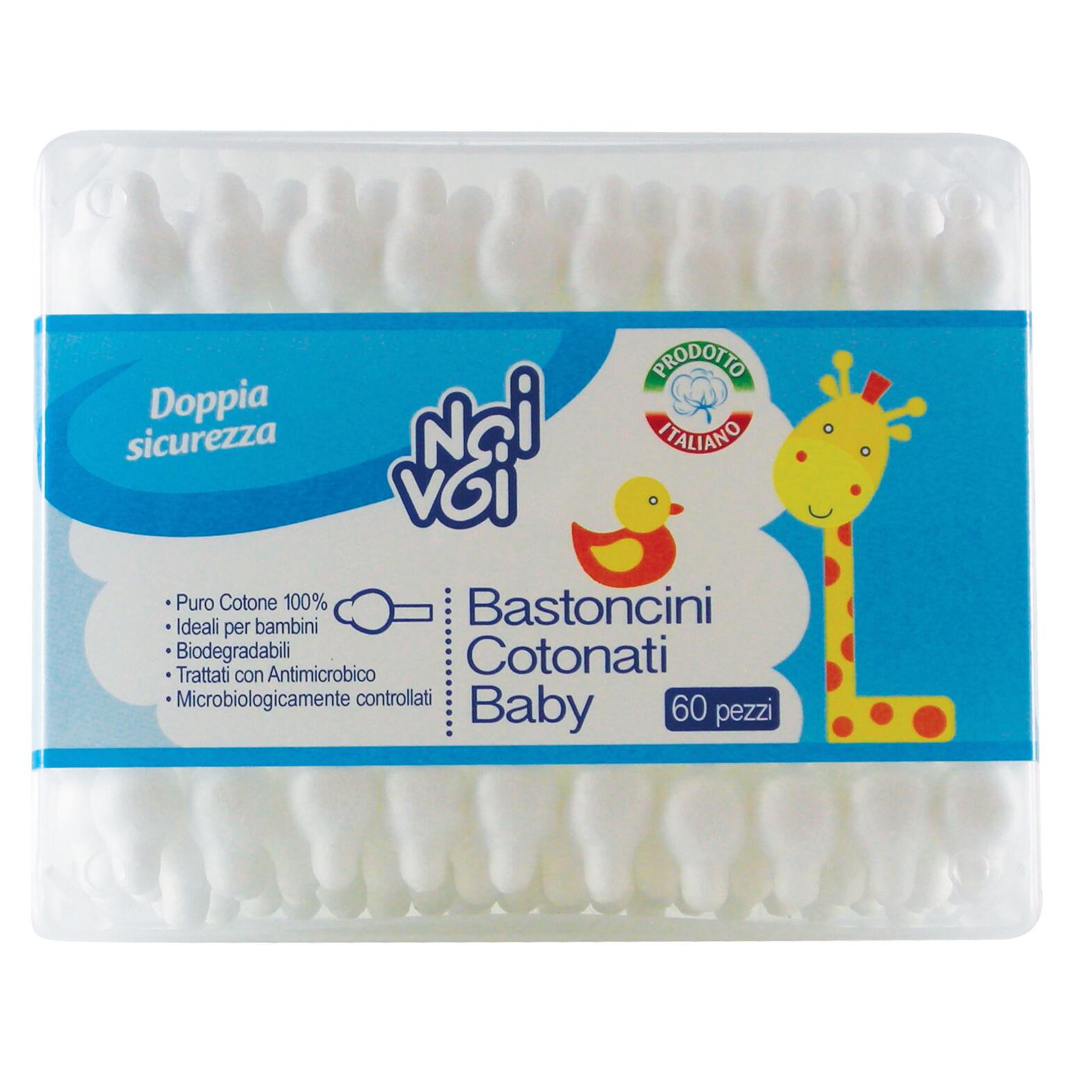 Bastoncini cotone baby 60 pezzi Noi & Voi