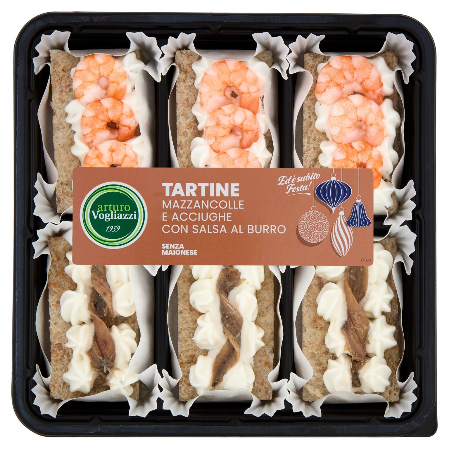 Tartine Mazzancolle e Acciughe con salsa al burro 230g Vogliazzi