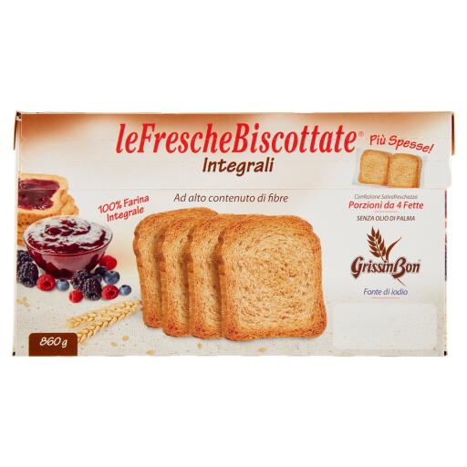 Fette Biscottate Integrali 860g Grissin Bon