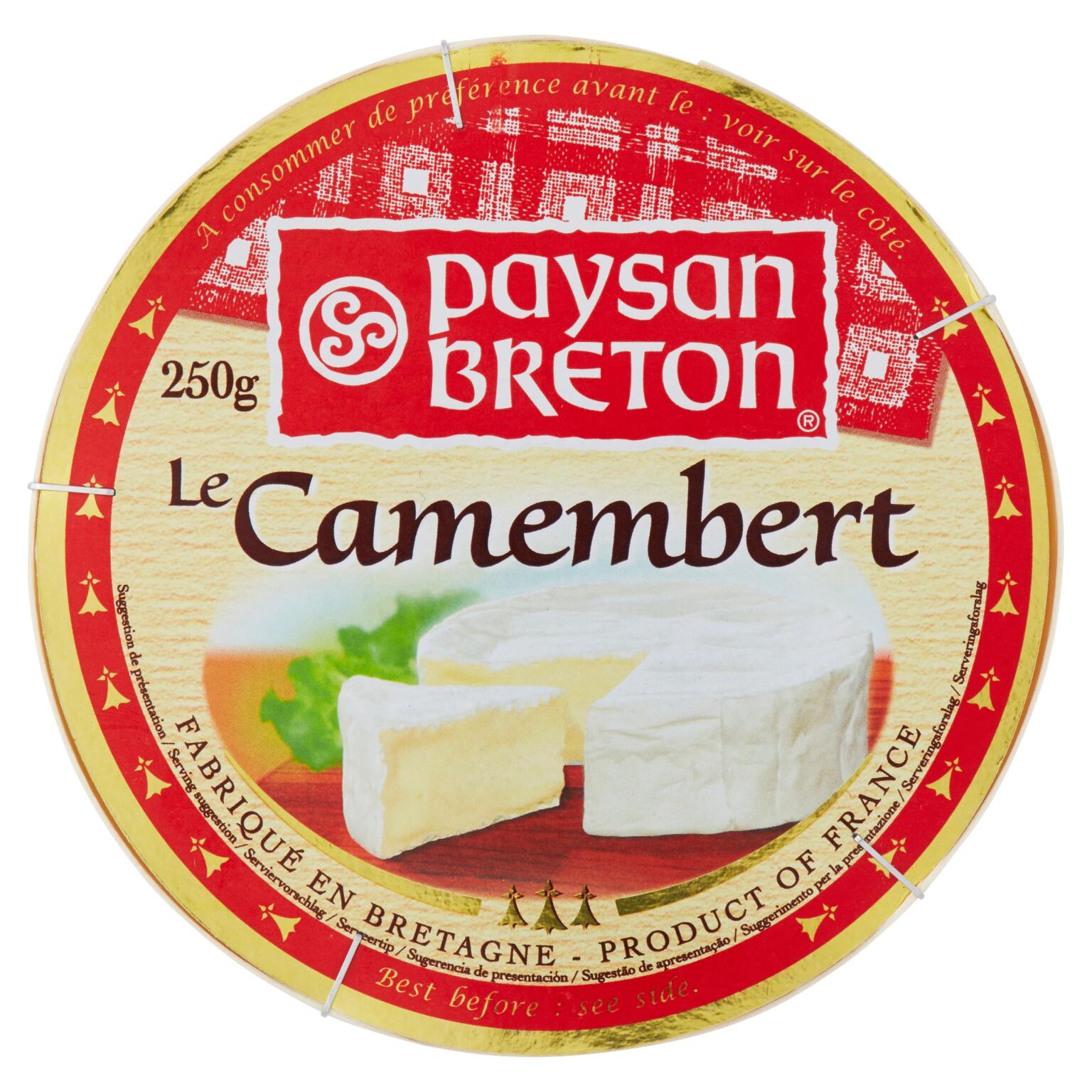 Le Camembert latte pastorizzato 250g Paysan Breton