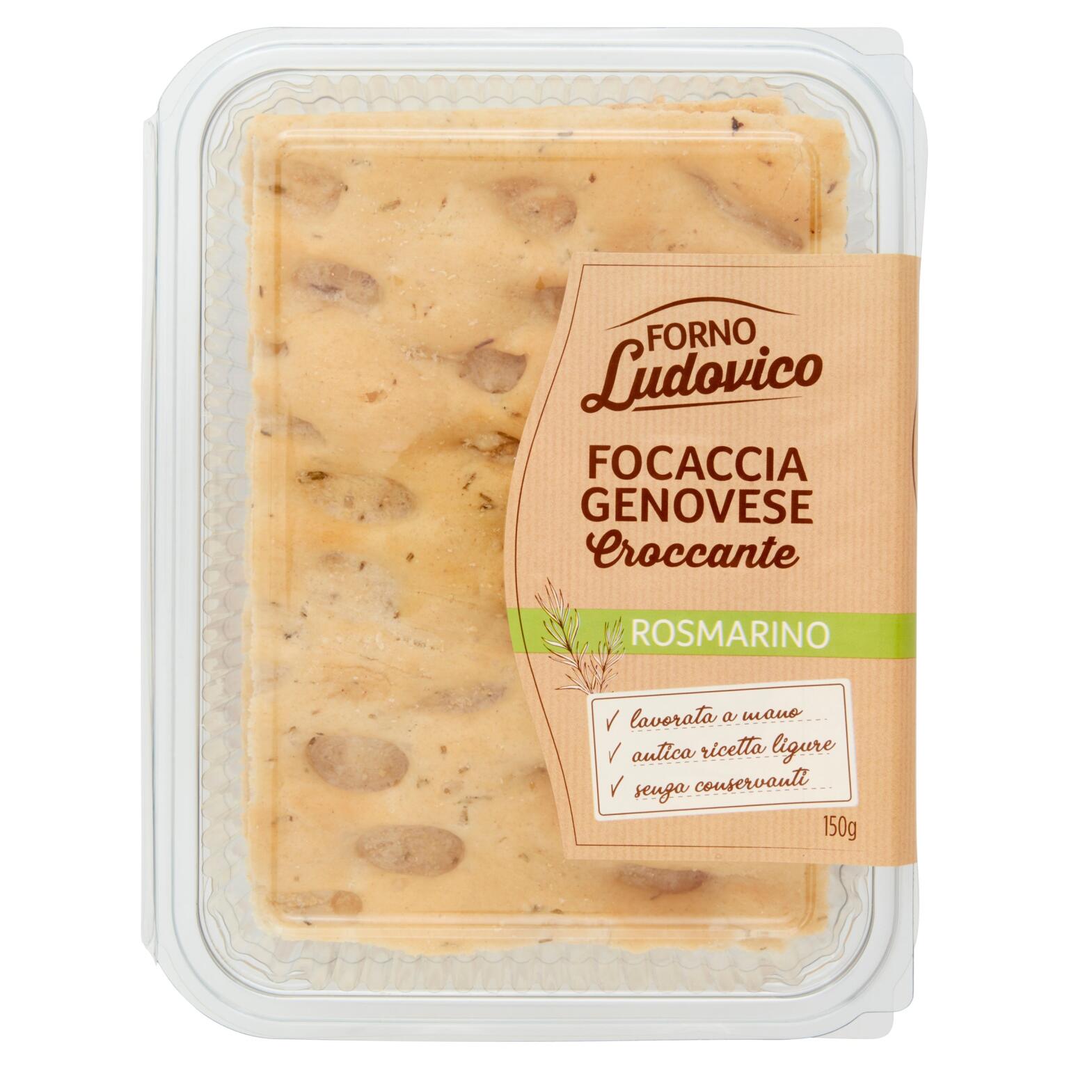 Focaccia genovese con rosmarino in vaschetta 150g La pizza+1