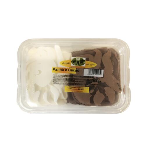 Gelato in vaschetta al gusto panna e cacao da 500g
