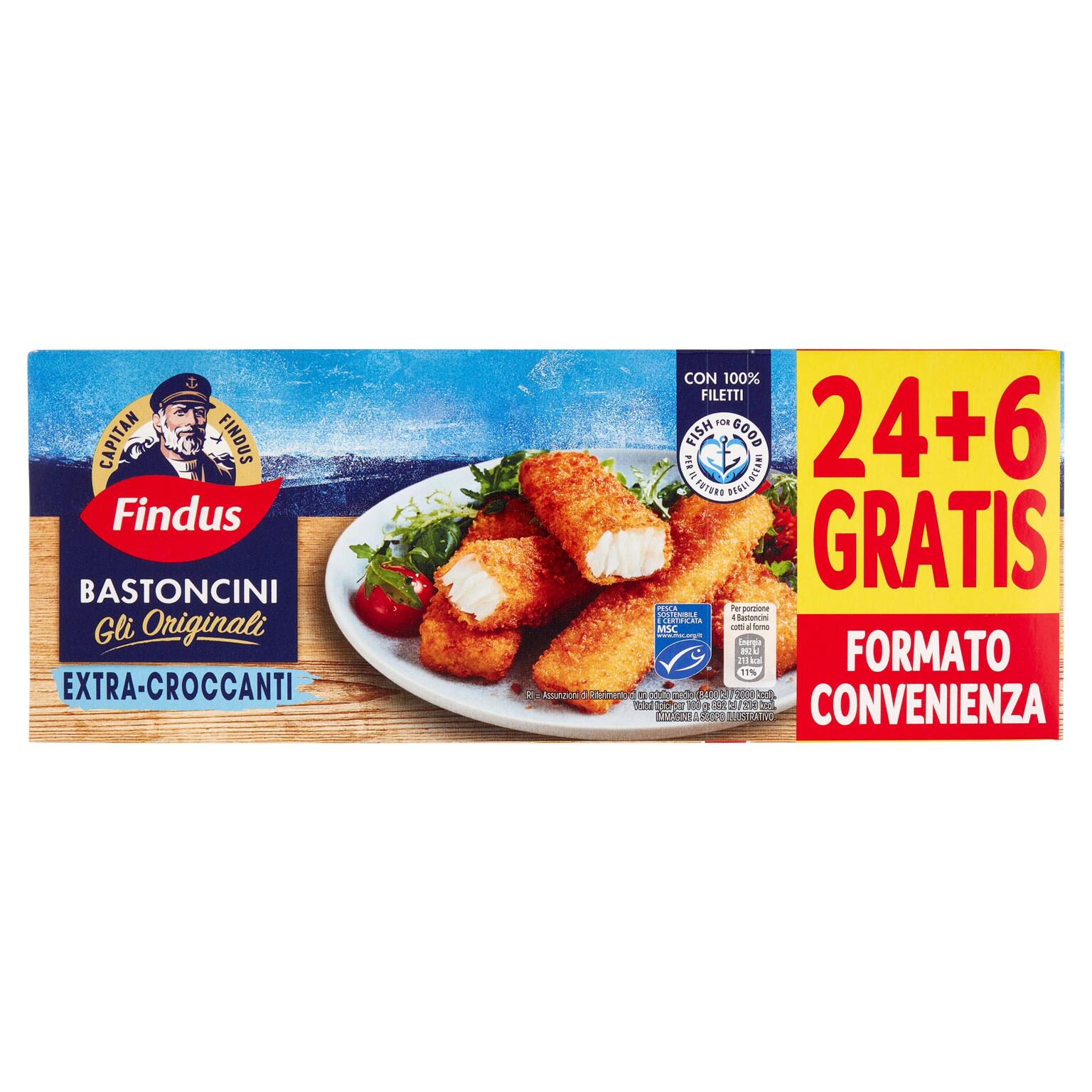 24+6 Gratis Bastoncini 750g Findus