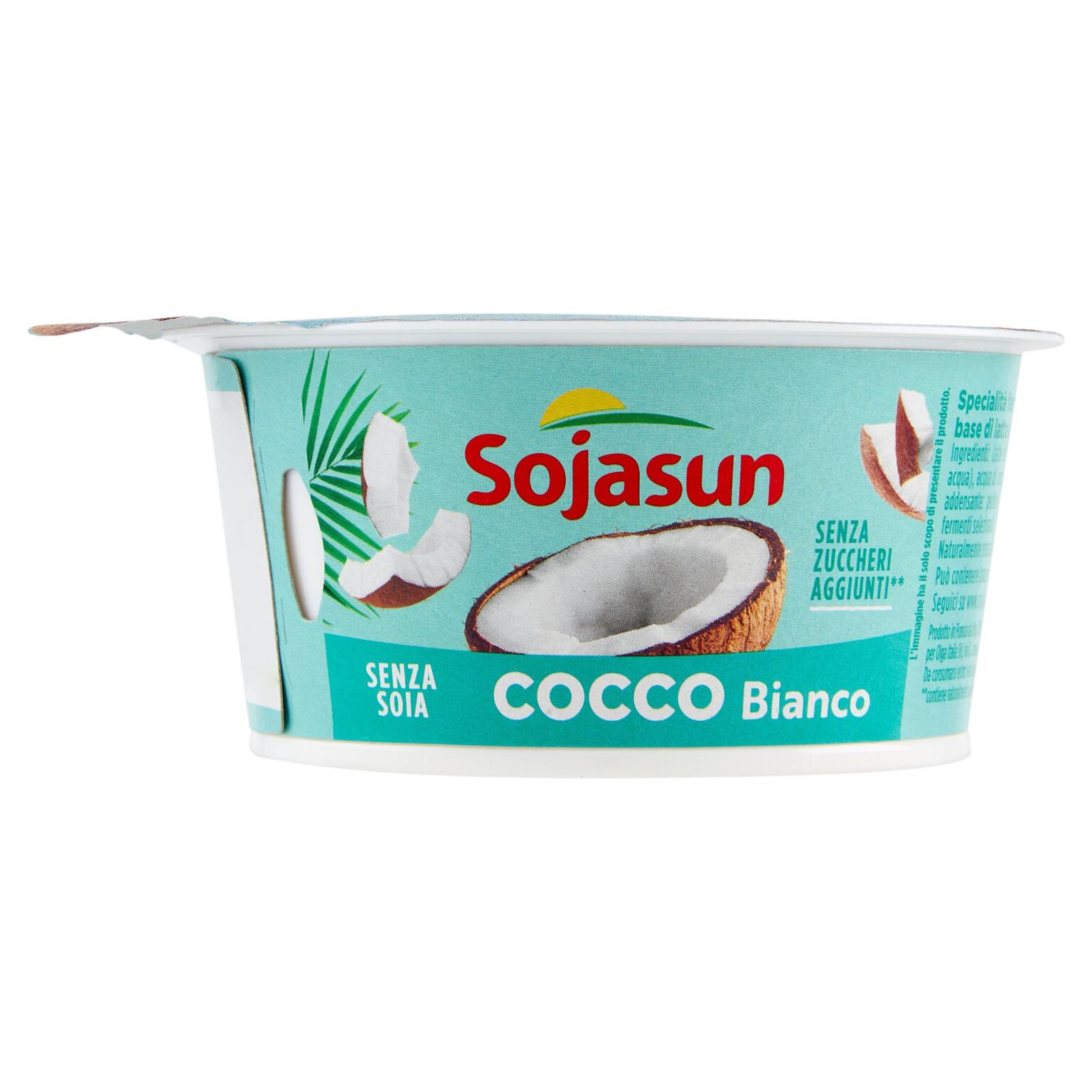 Sojasun Cocco Bianco senza zuccheri aggiunti 120g naturalmente senza lattosio Senza soia