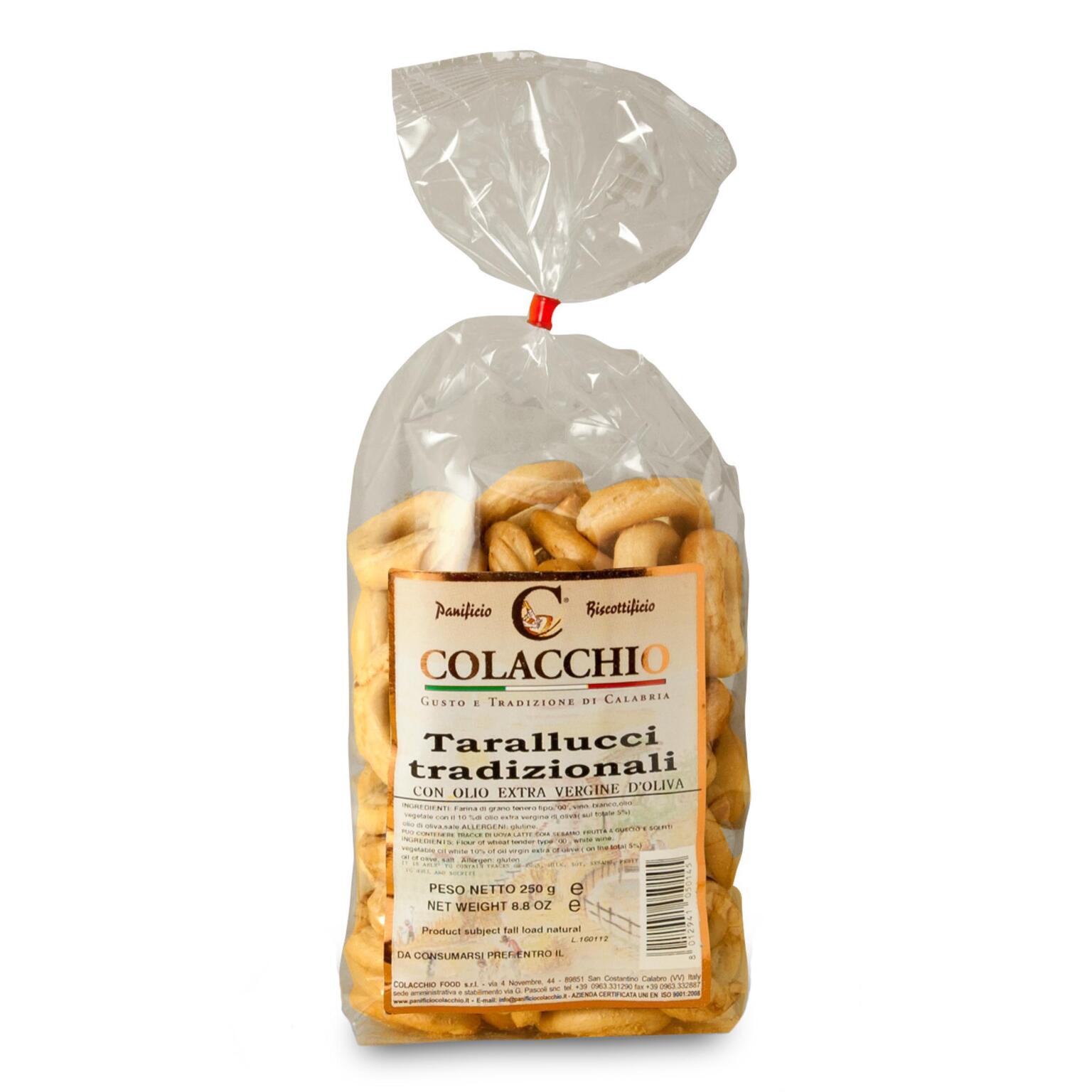 Tarallucci tradizionali con olio extra vergine di oliva 250g Colacchio