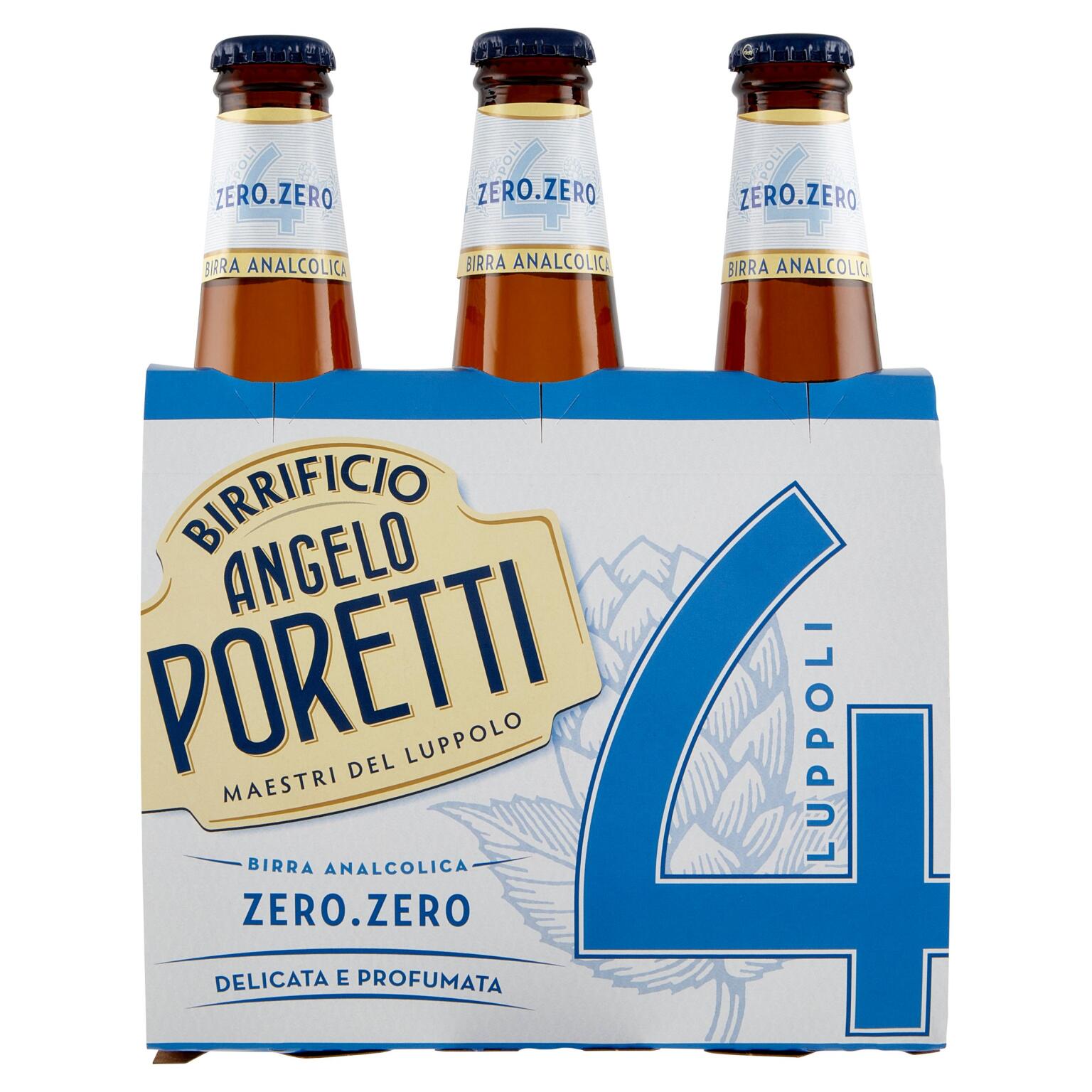 Birra Angelo Poretti Zero Analcolica bottiglia cl33x3