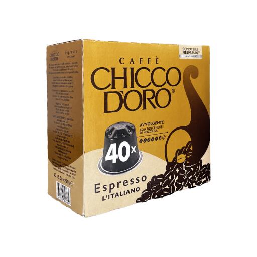 40 Capsule Espresso L'Italiano compatibili Nespresso 220g Chicco d'Oro