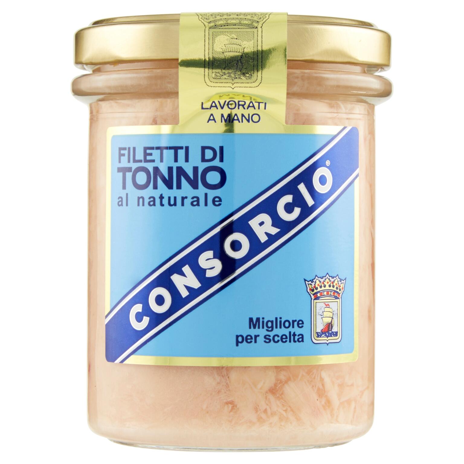 Filetti di Tonno al naturale lavorato a mano sulle sponde del Cantabrico 180g Consorcio