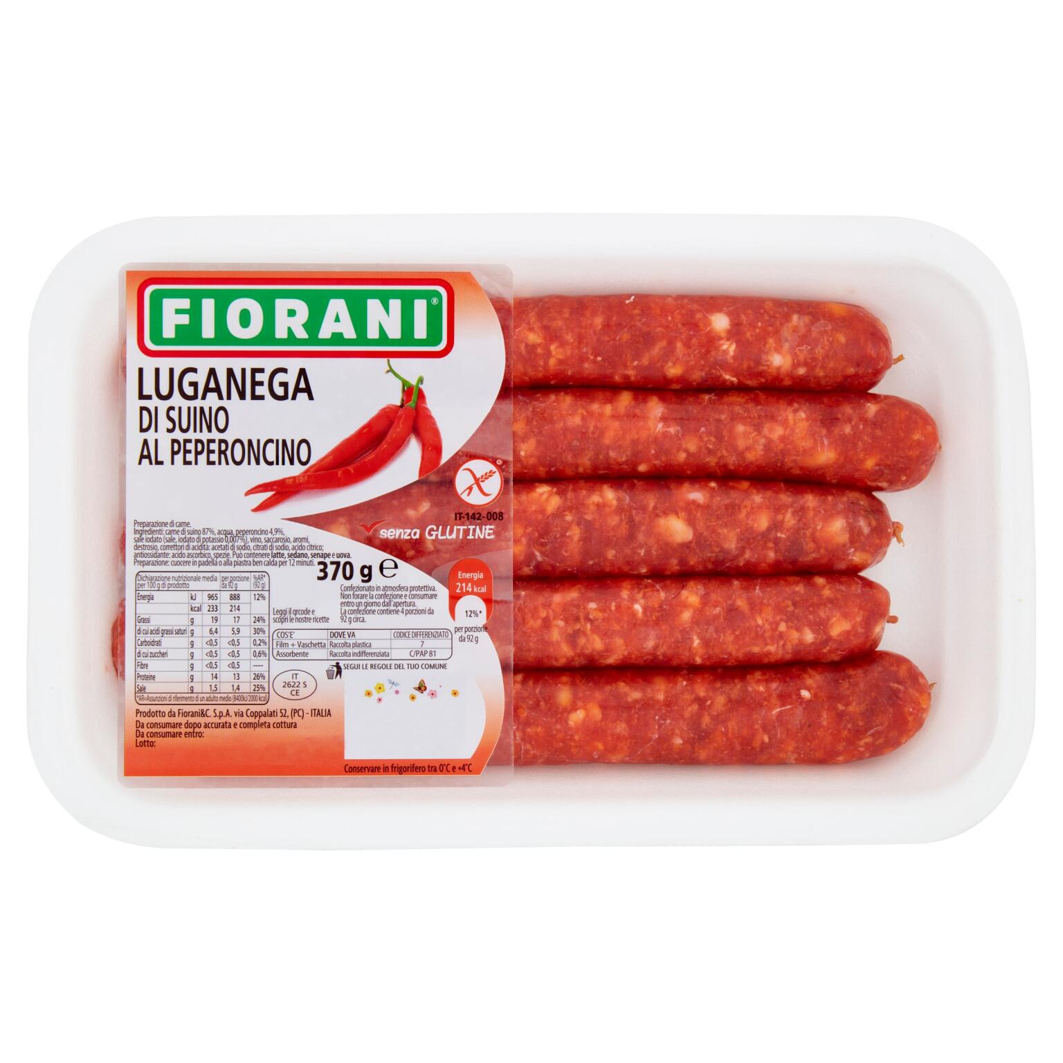 Luganega di Suino al Peperoncino 370g Atm