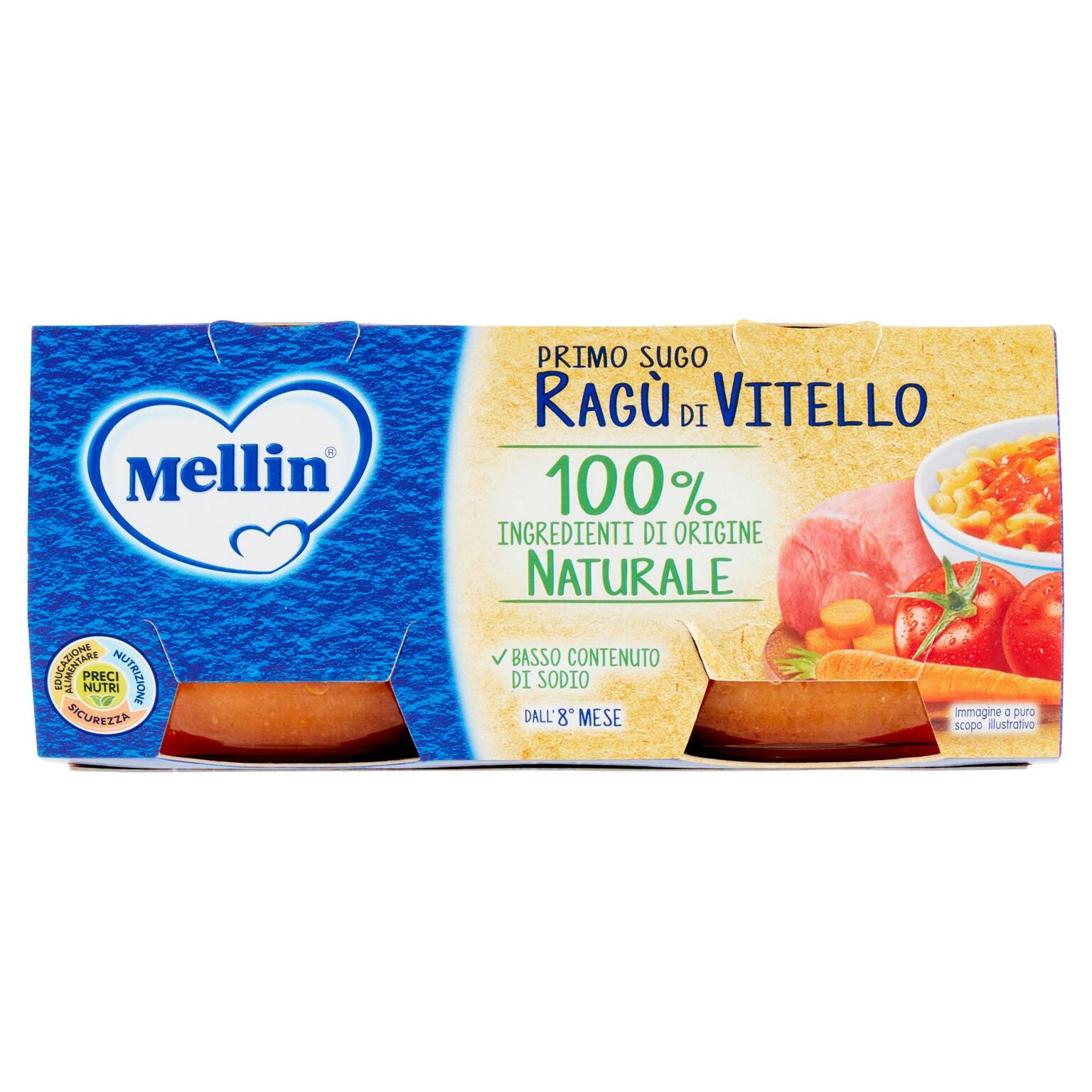 Primo Sugo Ragù di vitello 2x80g Mellin