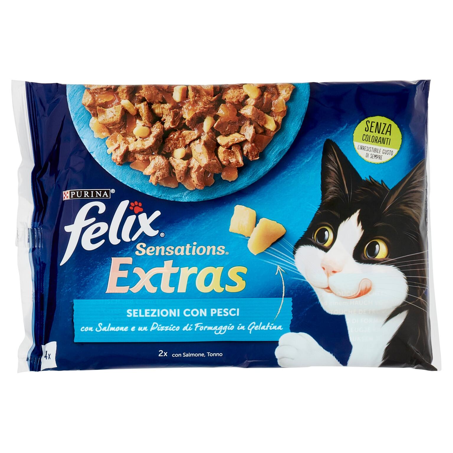 Felix Sensations extra salmone e tonno 4x85g
