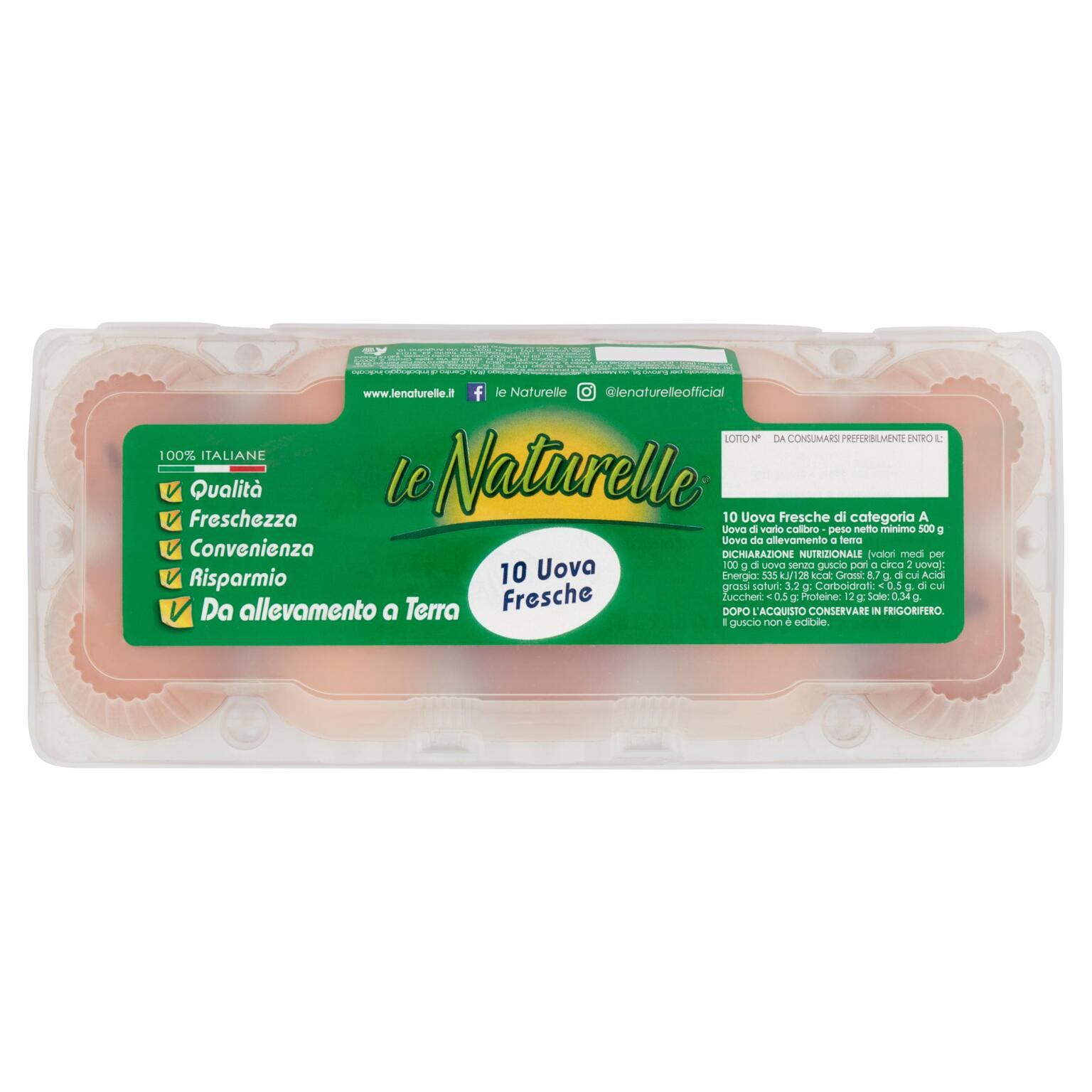 Uova Naturelle da allevamento a terra cat.A conf.x 10