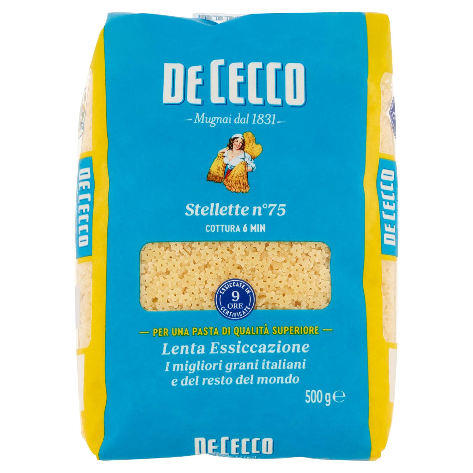 Pastina di semola di grano duro stellette 500g De Cecco