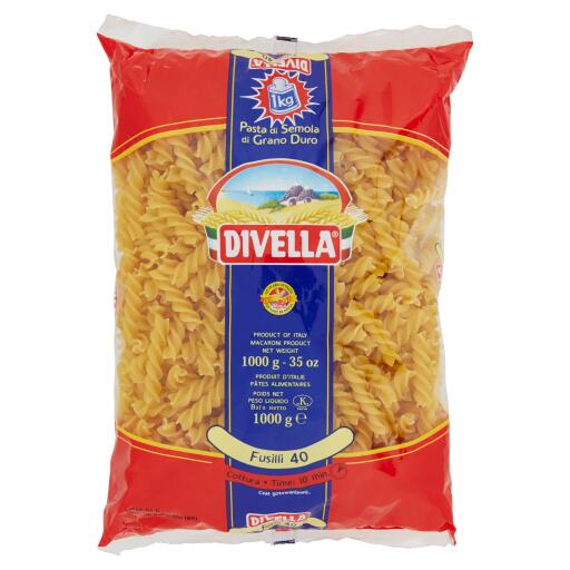 Fusilli n°40 pasta di semola di grano duro 1Kg Divella