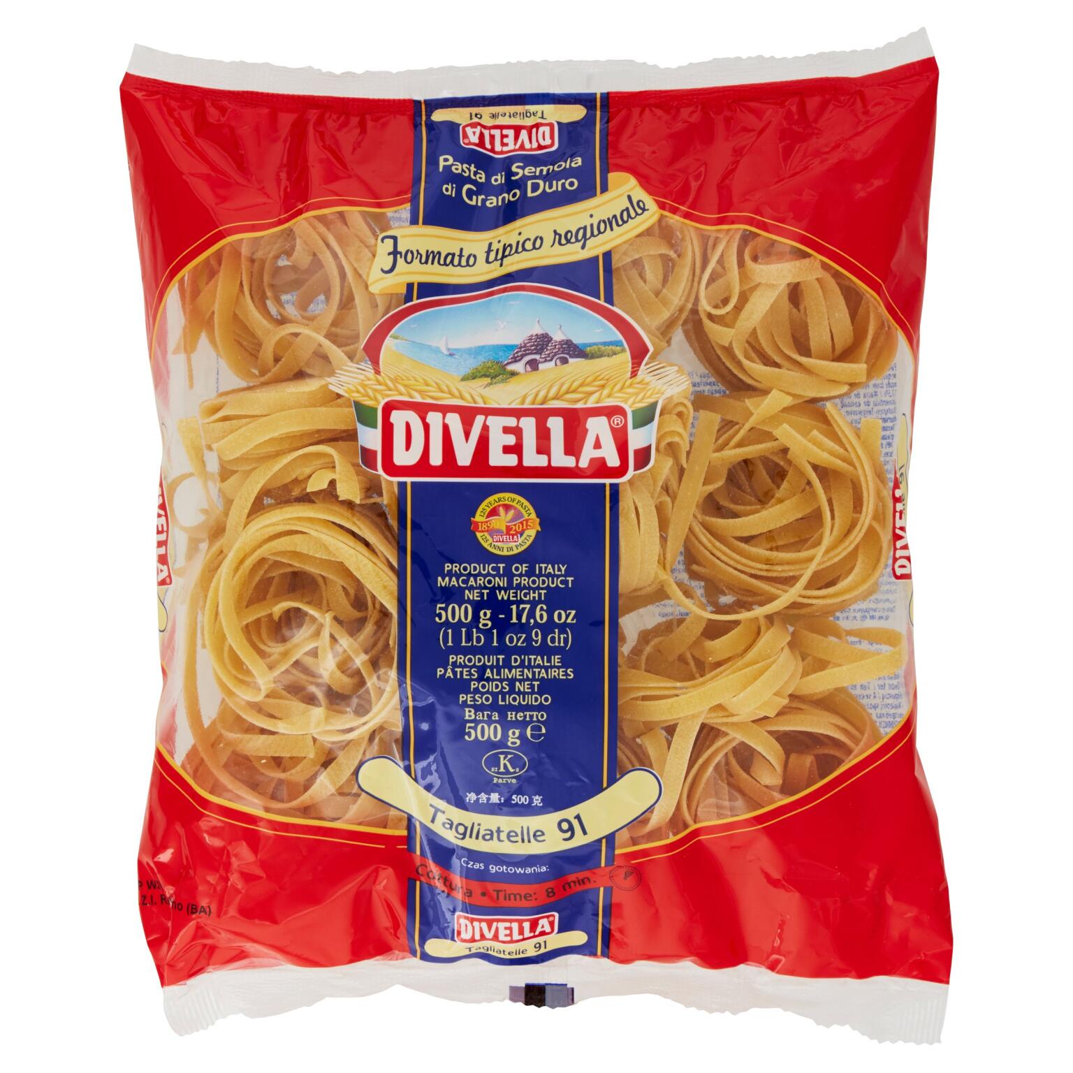 Tagliatelle nidi pasta di semola di grano duro 500g Divella