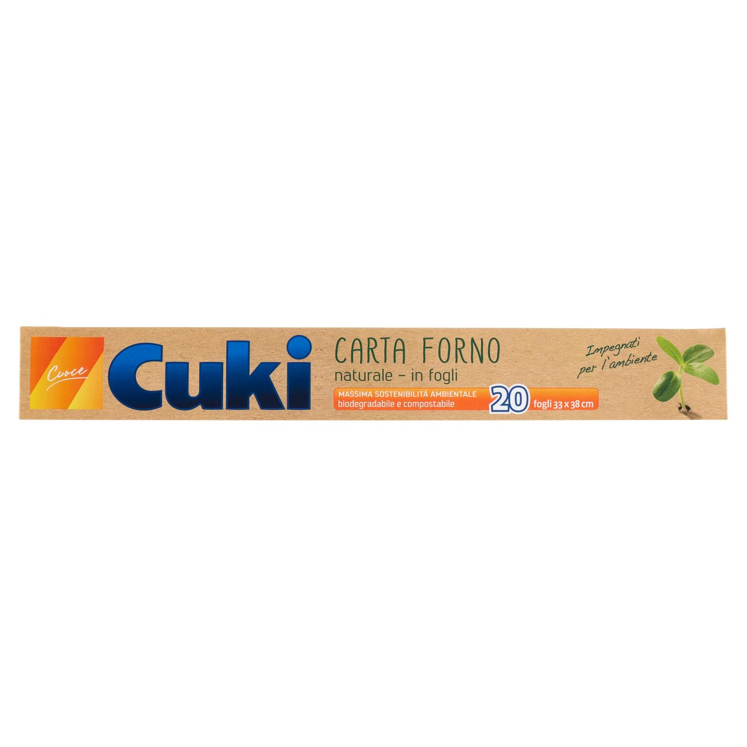 Carta forno naturale 20fogli Cuki