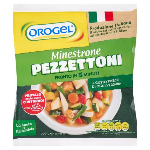 Minestrone pezzettoni da 500g Orogel