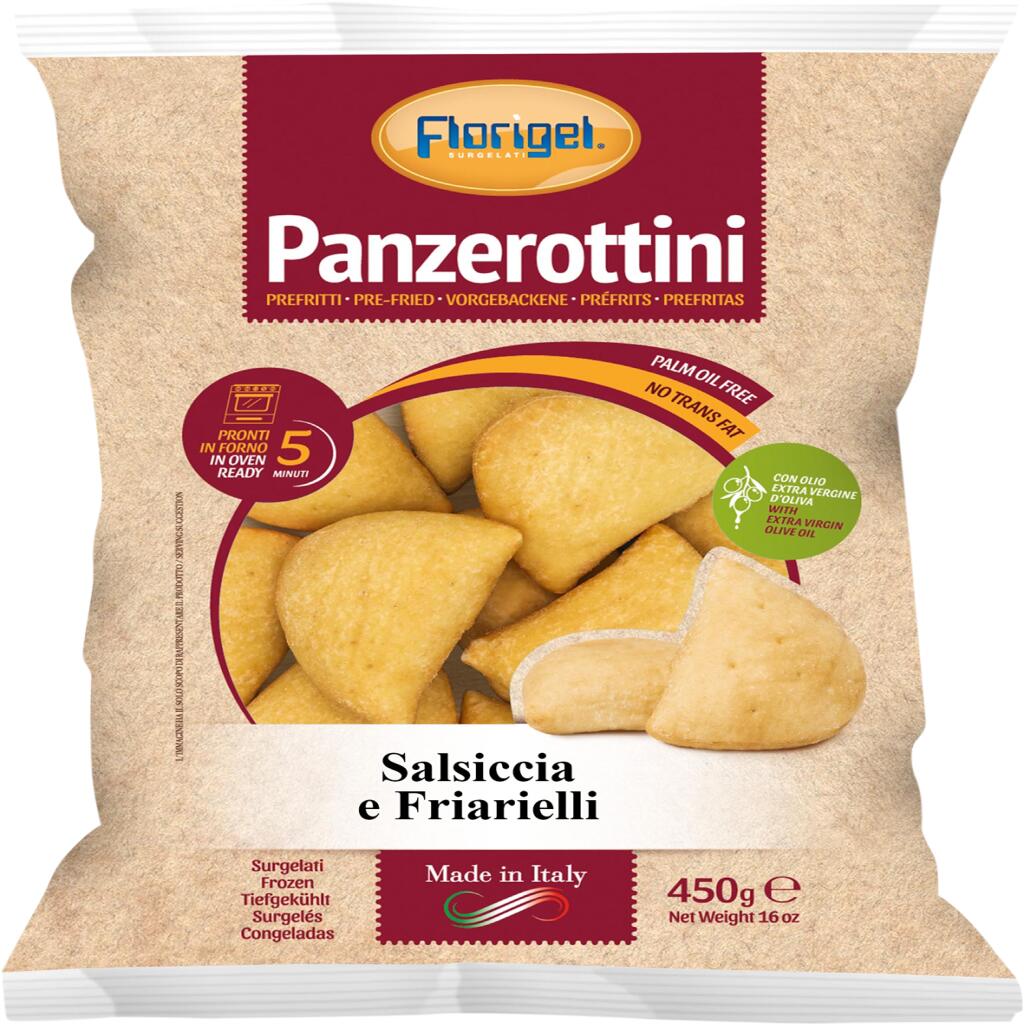 Panzerottini prefritti salsiccia e friarielli 450g Florigel