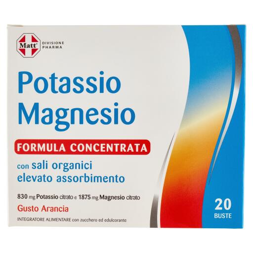 Integratore alimentare Potassio e magnesio formula concentrata 20 bustine