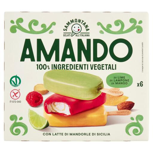 Stecco Amando 6pezzi Vaniglia e Frutta 330g Sammontana