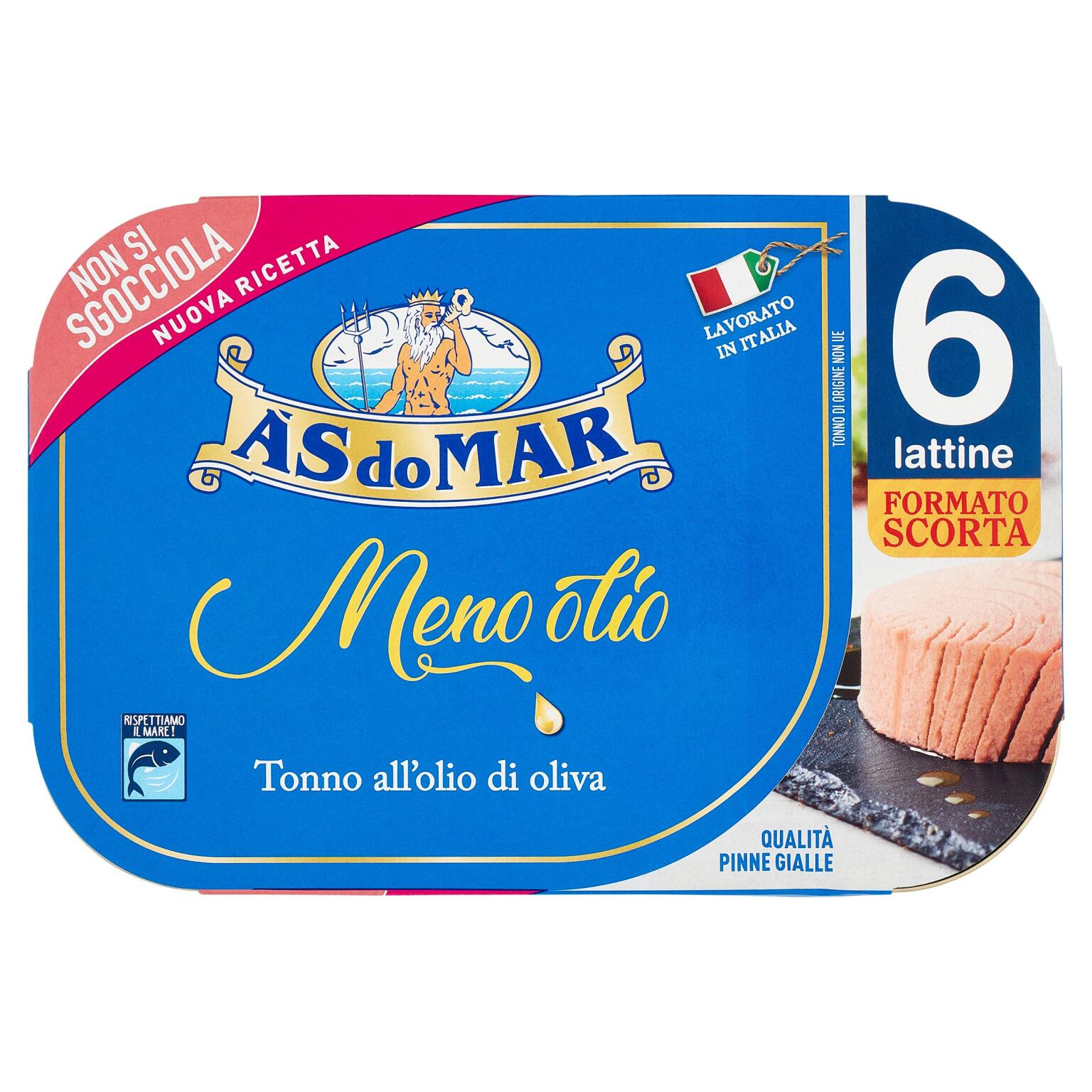 Tonno all'Olio di Oliva Meno Olio 60GX6 As Do Mar