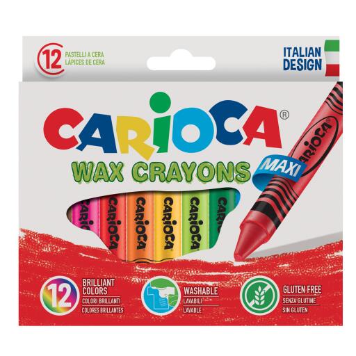 Pastelli a cera Jumbo 12 pezzi Carioca