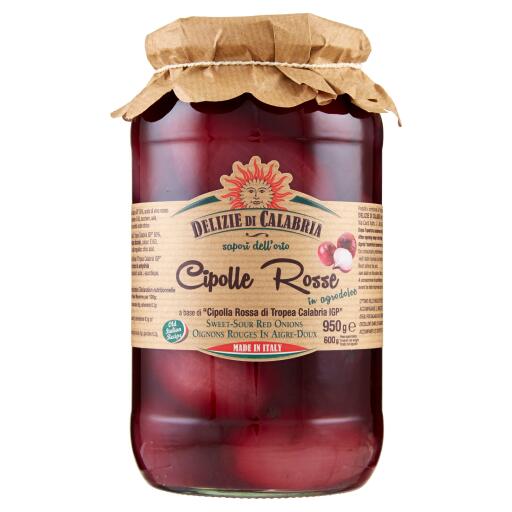 Cipolla rossa di Tropea in agrodolce IGP 950g Delizie di Calabria