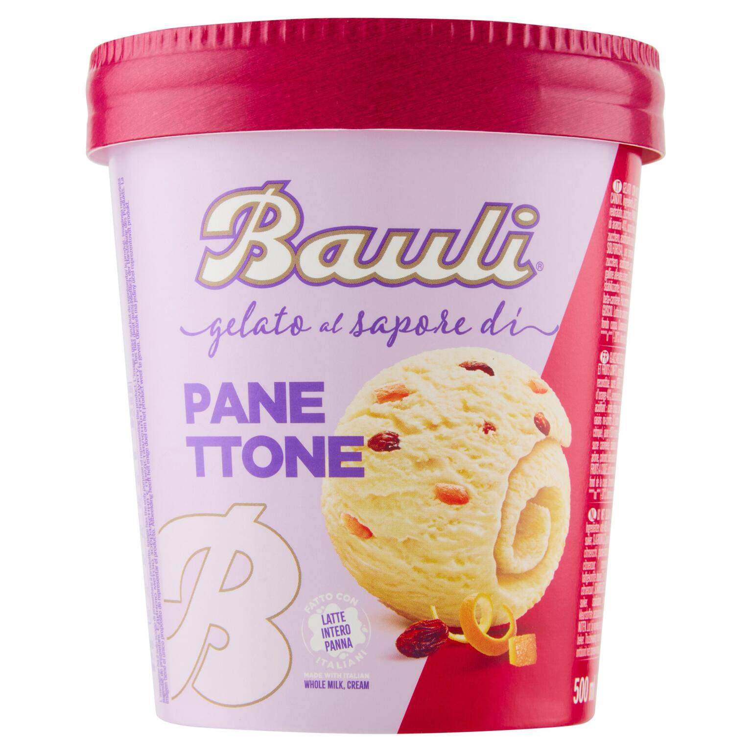 Gelato gusto panettone con uvetta e canditi 275g Bauli