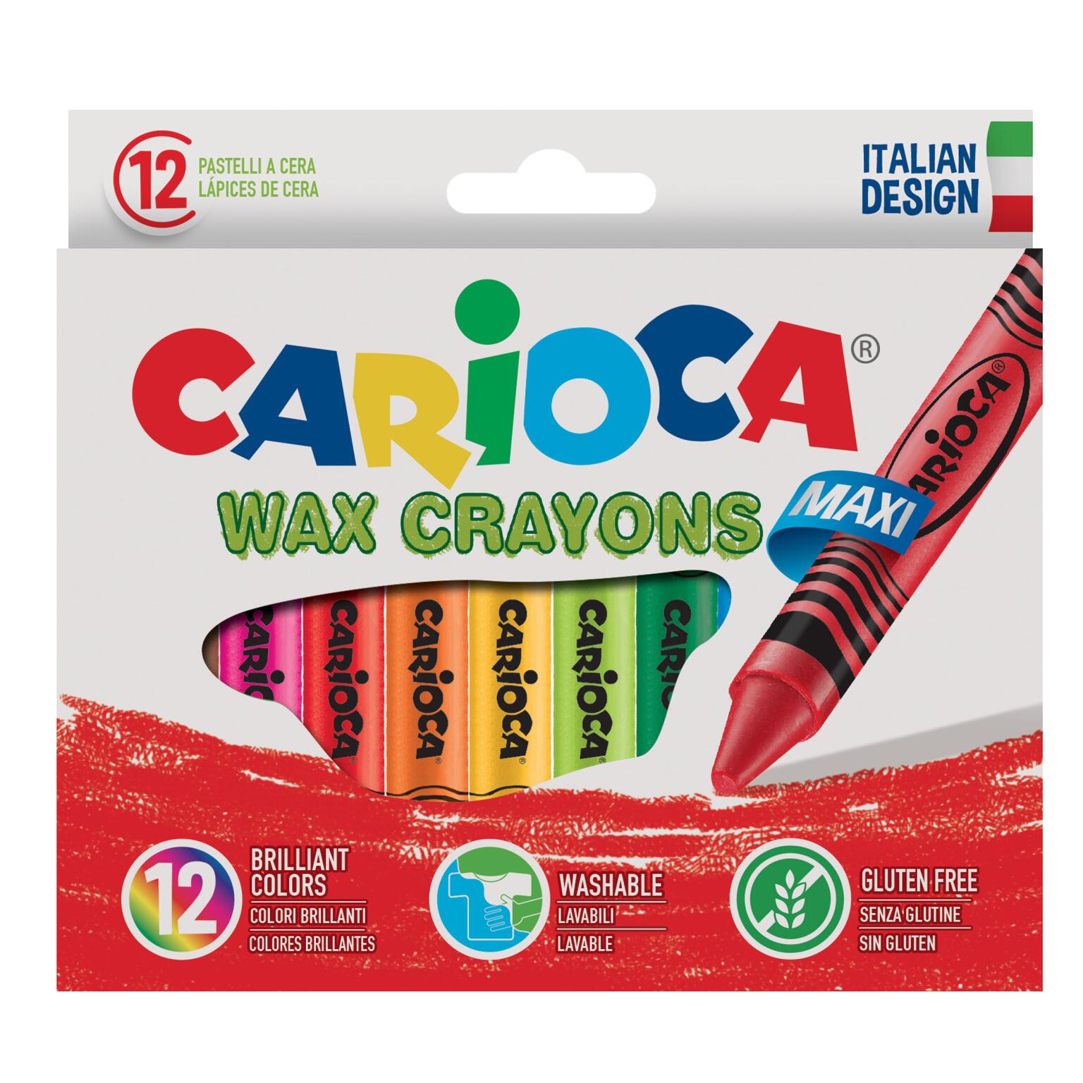 Pastelli a cera Jumbo 12 pezzi Carioca