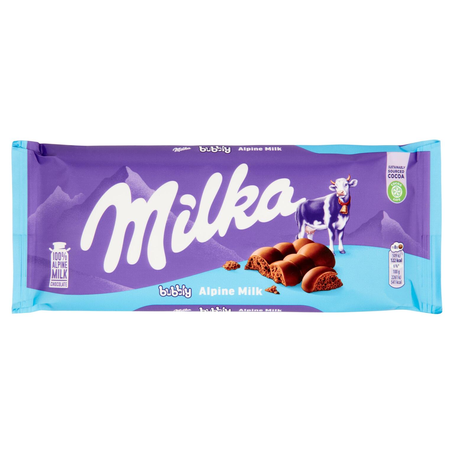 Tavoletta Milka bubbly latte 90g